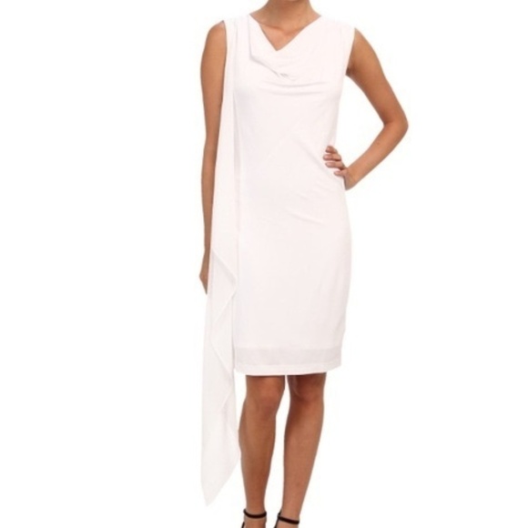 Bcbg MaxAzria Malory White Cascade Dress Sz XS - Picture 1 of 8